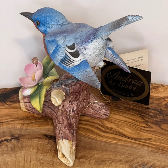 Andrea by Sadek Bird Figurine Bluebird - New With Tag - Made In Japan - Ceramic - Picture 6 of 16